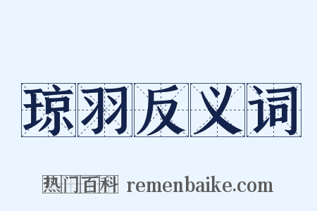 琼羽反义词是什么意思的图片